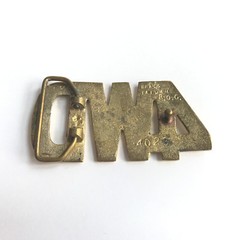 e273 Vintage Original Solid Brass 4WD Belt Buckle
