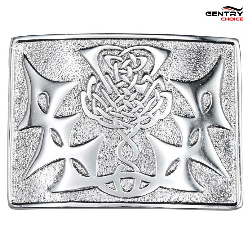 Highland Triquetras Thistle Kilt Belt Buckle Scottish Buckle Traditional Outfit