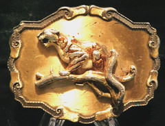 Vintage 1978 Raintree 3D Jaguar Belt Buckle Enameled