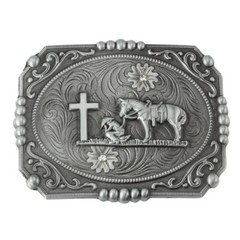 Cross Horse Belt Buckle Western Cowboy Motorcycle Riding Belt Buckle