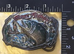 Vintage Bass Fishing Belt Buckle Made In USA The Great American Buckle Company