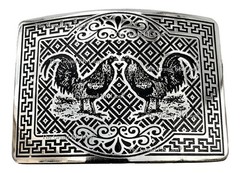 Mexican Rooster Chicken Charro Cowboy Belt Buckle Hebilla Vaquera Made In Mexico