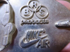 Vintage NIKE Air Force 1 AF-1 &rsquo;82 Belt Buckle Silver colored B R S Products 4×3