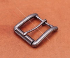 Silver Metal Heel Bar Roller End Bar Single Prong Pin Jeans Belt Buckle 40mm Men