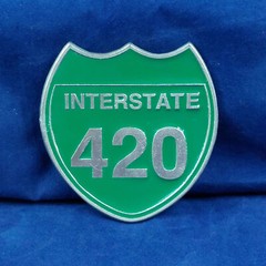 Interstate 420 Cannabis Pot Marijuana Weed Green Belt Buckle