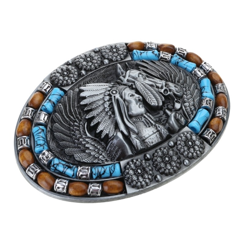 Western Horse Pattern Belt Buckles Detachable Creative Unisex Buckles Belt