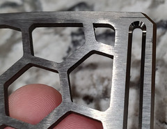 GRIP6 BELT BUCKLE – TITANIUM HONEYCOMB in RAW – WOMEN / MEN – 1.5 INCH WIDE