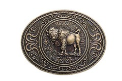 New Men Antique Gold Metal Buffalo Bull OX Buckle Cowboy Western Fashion Rodeo