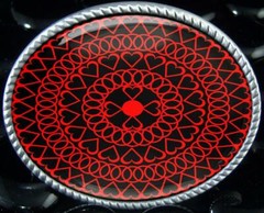 Hearts Belt Buckle – Love Mandala Handmade Oval Unisex Buckle – 710