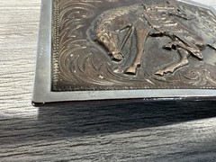 Vintage Belt Buckle Bucking Saddle Bronco Rider