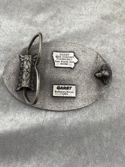 Vintage Garst Seed Company Buckle Silver Tone Farm Corn