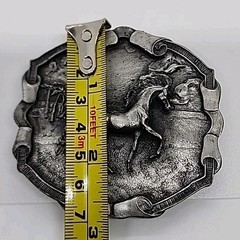 1976 Bergamot Brass Works Horse Belt Buckle U144 – Made in the USA. READ