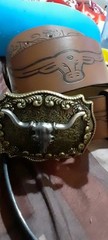 Vintage Western Cowboy Belt – Retro Buckle Printed Belt for Men & Women