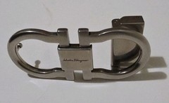 AUTH. SALVATORE FERRAGAMO SILVER GANCINI BELT BUCKLE FOR 1.3&Prime; WIDE BELT STRAP