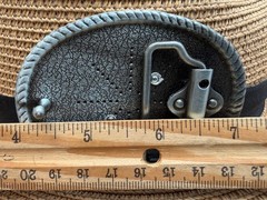 Western Cowboy Antique Engraved Initial N Rope Edge Oval Belt Buckle