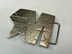 Mecca Vintage Clothing Line Textured Silver Color Belt Buckle