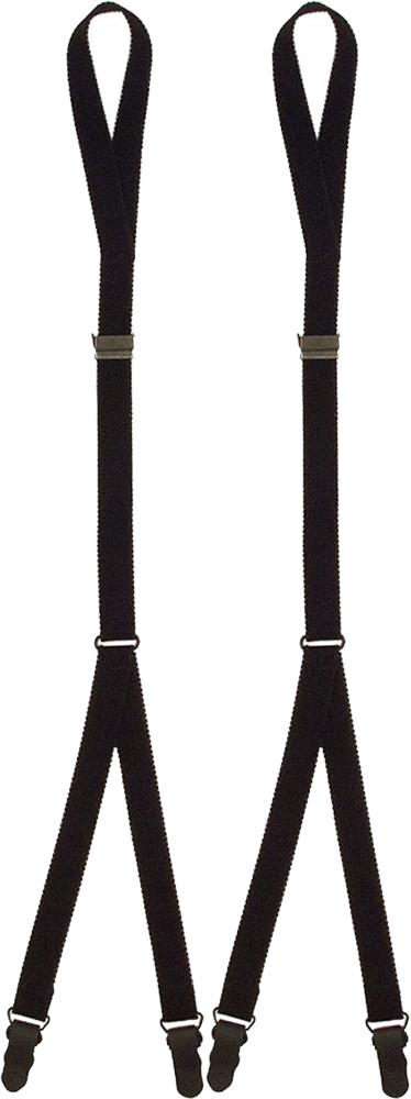 Black Stirrup Style Military Uniform Shirt Stays Set