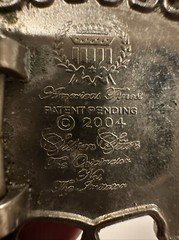 Vintage 2004 Cadillac Emblem Belt Buckle Girls Flag Crown Made In USA