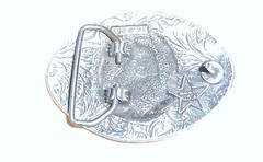 BUCKLE HORSE WITHIN HORSESHOE EGE &rsquo;92 MADE IN USA E1/MY