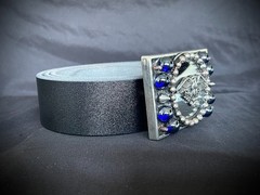 Eagle Americana Industrial Mirror Blue Balls Belt Buckle OOAK Darren McNeese