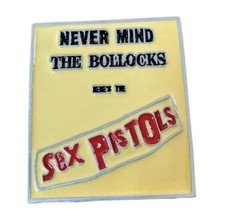 Vintage Sex Pistols Belt Buckle Never Mind The Bollocks Metal Yellow Punk Rock
