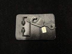 y2k punk Sex Pot Revenge belt buckle skull graphic on yellow background RARE
