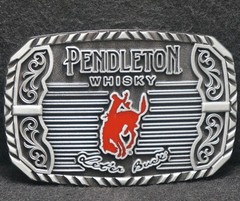 XF07180 *NOS* VINTAGE 2025 **PENDLETON WHISKY** ALCOHOL LIQUOR MENS BELT BUCKLE
