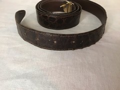 Yacare Industrias Argentinas Belt. Metal Buckle Genuine Alligator Skin 46” x1”