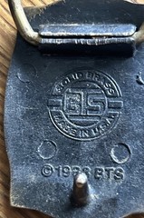 1979 Vintage BTS Solid Brass Steam Engine Locomotive Train Belt Buckle USA Made