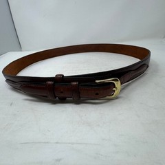 3D Belt Company Western Tooled Leather Belt Brown Brass Buckle Men&rsquo;s