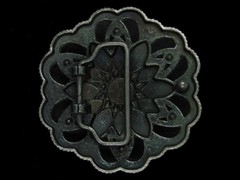 UB11147 REALY COOL **FLORAL ORNAMENTAL WITH CRYSTALS** ART FASHION BELT BUCKLE