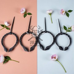 Hand-Forged Medieval Viking Iron Brooch Leaf Design Cloak Pin ( Set of 4)