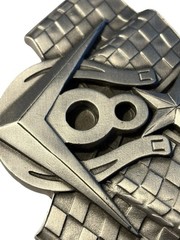 Horseshoe 8 Ball Belt Buckle Checkered Flags Gambling Pewter NOS READ American