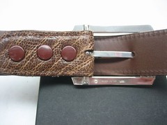 Sterling silver 925 buckle 2 loops w/Genuine Ostrich 30 mm belt shantpeter U.S.A