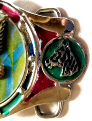VTG 1970s Imperial Hebillas Belt Buckle Hencho Mexico w Patriotic Eagle Enameled