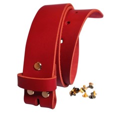 1.5 inch Men&rsquo;s Cowhide Geniune Leather Belt 38mm 40 (Waist 40), Red