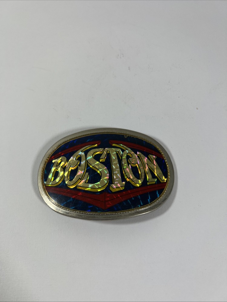 Boston Band Vintage Belt Buckle 1977 Pacifica Mfg Oval Collectible Rock N Roll