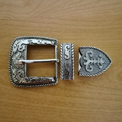 Western Cowboy Belt Buckle: Silver Horse Ornament, 1.5 inch