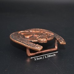 Lost-Wax Casting Brass & Copper Horseshoe-Design Belt Buckle (Belt Not Included)