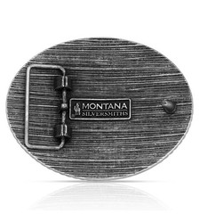 Montana Silversmiths Longhorn Two Tone Stockyard Belt Buckle NEW NIB