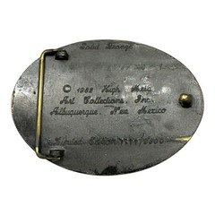 Vintage 1982 Albuquerque Balloon Fiesta Solid Bronze Belt Buckle Limited Edition