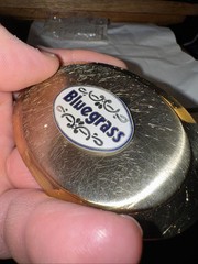 Vintage Old Bluegrass Music Gold Belt Buckle Rare Fast Free Shipping