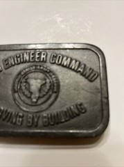416 Engineer Command Serving Building Army Reserve Service Vintage Belt Buckle