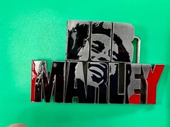 BOB MARLEY Block Letters Jamaica Iconic Reggae Music Artist Reggae Belt Buckle