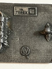 TEREX by GM Heavy Equipment Belt Buckle Silver Tone Unbranded USA 3” x 2” VTG