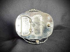 “ Skull Reliquary Halo” Buckle Gothic Beaded Chain 3” x 3” OOAK Darren McNeese