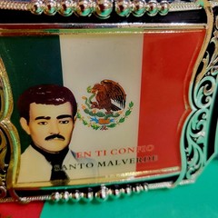 Jesus Malverde Western Belt Buckle Handcrafted Zinc Alloy Accessory For Men