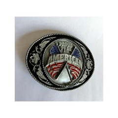 Proud To Be An American USA Pride Belt Buckle