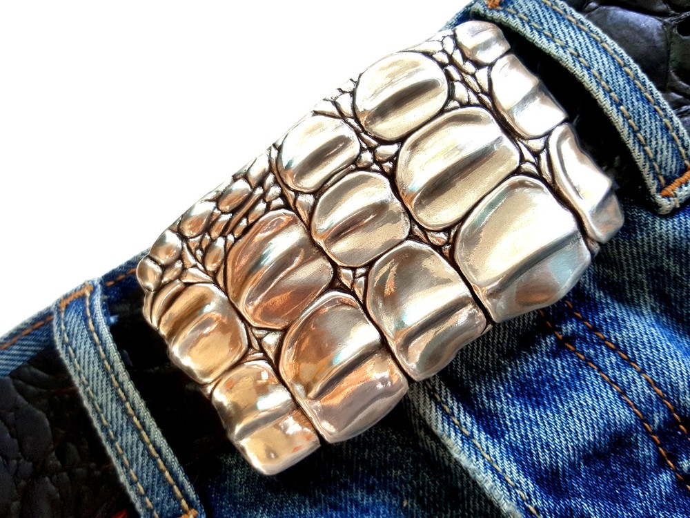 Croc Belt Buckle Buckle Reptile Crocodile Ornament Lily Interchangeable Buckle 4cm