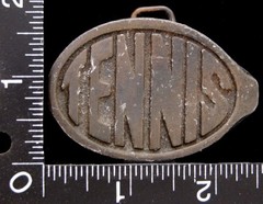 MG10111 VINTAGE ***TENNIS*** OVAL DESIGN BRASSTONE BELT BUCKLE